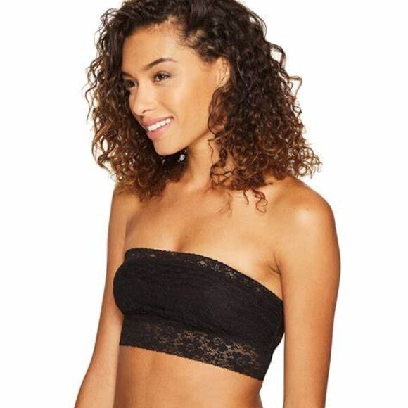 Free People Black Scalloped Lace Bandeau - Picture 2 of 12